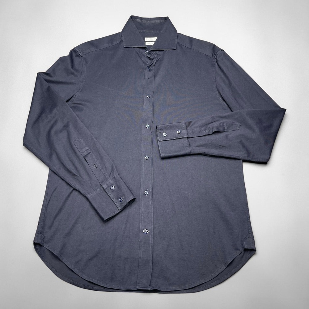 Brunello Cucinelli Basic Fit Spread Collard Button Down Shirt Italy (L) - FLAWS
